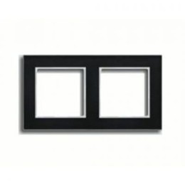 AC582GLSW Рамка A Creation Черное стекло 2-постовая Jung