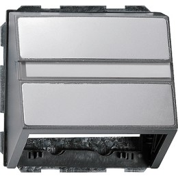 0870203 Накладка с опорной пластиной для розеток средств связи Алюминий Gira E22