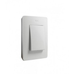 82619-30 Рамка декоративная, 1 пост, с подсветкой по периметру, разъём для выключателя проходного, Simon 82, белый