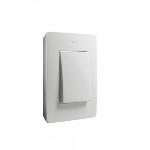 82619-30 Рамка декоративная, 1 пост, с подсветкой по периметру, разъём для выключателя проходного, Simon 82, белый