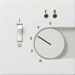 0390112 Терморегулятор с размыкающим контактом Белый Gira F100