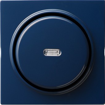 013646 Выключатель с самовозвратом 10А/250В с подсветкой в сборе Синий Gira S-color