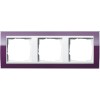 0213753 Рамка Event Clear Фиолетовый / Белый 3-постовая Gira