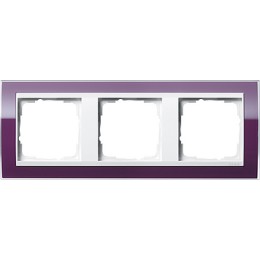 0213753 Рамка Event Clear Фиолетовый / Белый 3-постовая Gira
