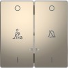 MTN3429-6050 D-life клавиша 2-ная, линзой led, символ: звонок/горничная, никель Merten