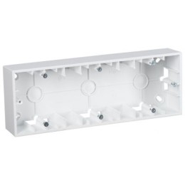1590753-030 Монтажная коробка для накладного монтажа, 3 поста, белый Simon 15