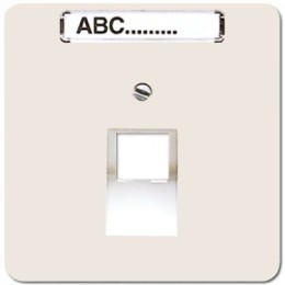 569-1NAUA CD 500/CD plus Бежевый Накладка 1-ой наклонной ТЛФ/комп розетки с полем для надписи Jung