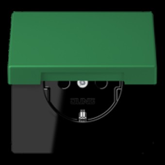 LC1520KIKL32050 Les Couleurs® Le Corbusier SCHUKO®-розетка с откидной крышкой и со встроенной повышенной защитой от прикосновения vert fonce Jung