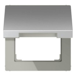 AL2990KL LS 990 Алюминий Откидная крышка для розеток и изделий 50х50 Jung LS серия
