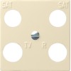 025801 Панель 50*50 мм для 4 канальной антенной розетки EVU 02/F (Hirschmann) Кремовый Gira