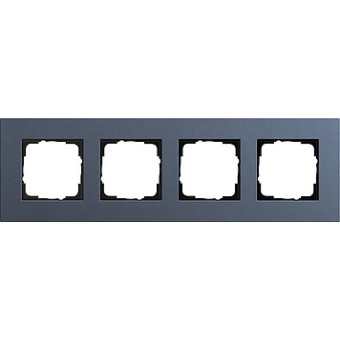 0214227 Рамка Esprit Linoleum-Multiplex Синий 4-постовая Gira