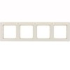 10246012 Рамка с полем для надписей Q.1 Белый с эффектом бархата 4-постовая Berker