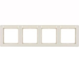 10246012 Рамка с полем для надписей Q.1 Белый с эффектом бархата 4-постовая Berker