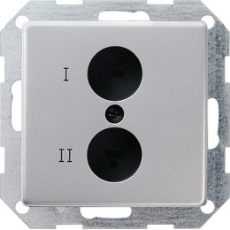 0402203 Розетка для стереофонического громкоговорителя Алюминий Gira E22