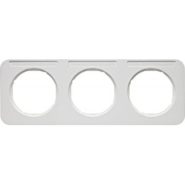 10132179 Рамка с полем для надписей R.1 Полярная белизна с блеском 3-постовая Berker