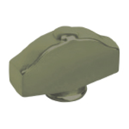 FD02314GO Поворотная ручка типа "овал фигурный", цвет green olive FEDE