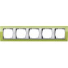 0215746 Рамка Event Clear Зеленый / Алюминий 5-постовая Gira