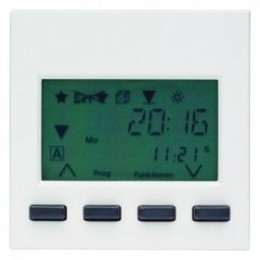 17751909 Tаймер RolloTec "Комфорт" с дисплеем и подключением датчика цвет: полярная белизна, матовый S.1/B.1/B.3/B.7 Glas Berker