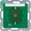 41101913 Штепсельная розетка SCHUKO с контрольной лампой, полем для надписи цвет: зеленый, матовый S.1 Berker