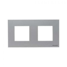 N2272 PL Рамка Zenit Серебро 2-постовая ABB