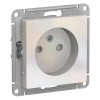 ATN000449 Atlasdesign Розетка без заземления со шторками, 16А, механизм, Жемчуг Schneider Electric
