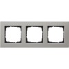 0213335 Рамка установочная для монтажа заподлицо E2 Нержавеющая сталь 3-постовая Gira