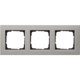 0213335 Рамка установочная для монтажа заподлицо E2 Нержавеющая сталь 3-постовая Gira