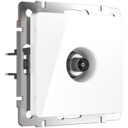 WL01-TV-2W ТВ-розетка проходная  (белая) Antik Werkel a033754