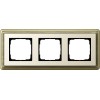 0213623 Рамка Classix Бронза / Кремовый 3-постовая Gira