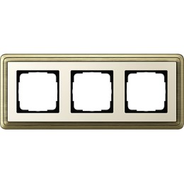 0213623 Рамка Classix Бронза / Кремовый 3-постовая Gira