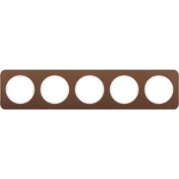 10152369 Рамка R.1 Кожа, белый 5-постовая Berker