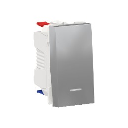 NU310330S Переключатель 1-клавишный, с нейтралью, сх.6а, 1 Модуль, Алюминий Schneider Electric