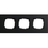 0213126 Рамка Esprit Черный алюминий 3-постовая Gira