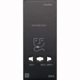 MTN213514 Центр. плата розетки для электробритвы антрацит Merten