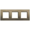 LNA4802M3SQ Рамка LivingLight Квадрат Коричневый шелк 2+2+2 модуля Bticino