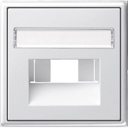 028403 Накладка 50*50 мм для розеток UAE/IAE с полем для надписи белый глянец Белый Gira