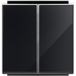 8511 CN Клавиша для выключателей/переключателей/кнопок 2-клав Стекло чёрное , ABB