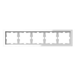 MTN4050-6520 Рамка D-Life Белый кристалл 5-постовая Merten