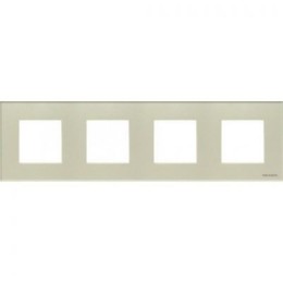 N2274 CP Рамка Zenit Жемчужное стекло 4-постовая ABB