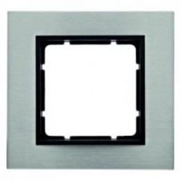 10113606 Рамка B.7 Антрацит, нержавеющая сталь 1-постовая Berker