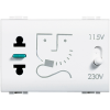 N4177 Розетка для бритв с изолирующим трансформатором, питание 230В 50/60Гц Bticino