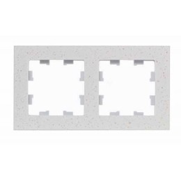 ATN343102 Рамка двойная Schneider Electric Atlasdesign Nature, крем роял мрамор
