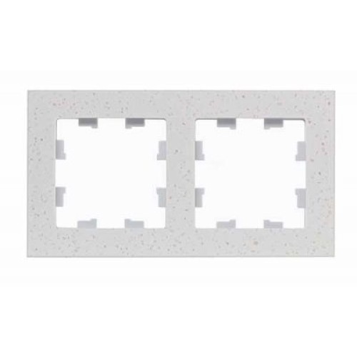 ATN343102 Рамка двойная Schneider Electric Atlasdesign Nature, крем роял мрамор