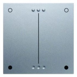 17651404 Кнопка для универсального нажимного диммера двойного включения цвет: алюминий, матовый B.1/B.7 Glas Berker