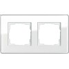 0212512 Рамка Esprit Glass C Белое стекло 2-постовая Gira