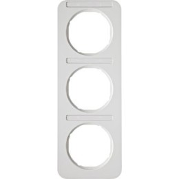 10132169 Рамка с полем для надписей R.1 Полярная белизна с блеском 3-постовая Berker