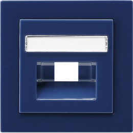 028446 Накладка 50*50 мм для розеток UAE/IAE с полем для надписи Синий Gira S-color