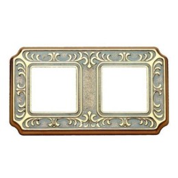 FD01352OP Рамка Siena White Patina 2-постовая Fede