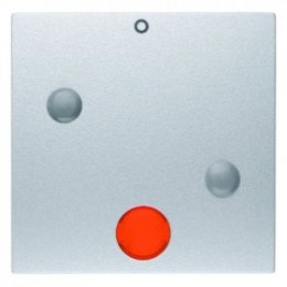 15771404 Прикручивающаяся клавиша с красной линзой и надписью "0" цвет: алюминий, матовый B.1/B.7 Glas Berker