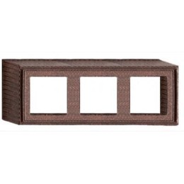 FD01503RC Рамка для накладного монтажа Roma Soft rustic copper 3-постовая Fede